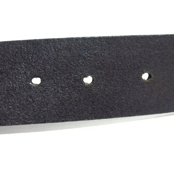 GUCCI Guccissima Black Silver Leather Hardware Belt 271-030525 - Picture 4 of 7